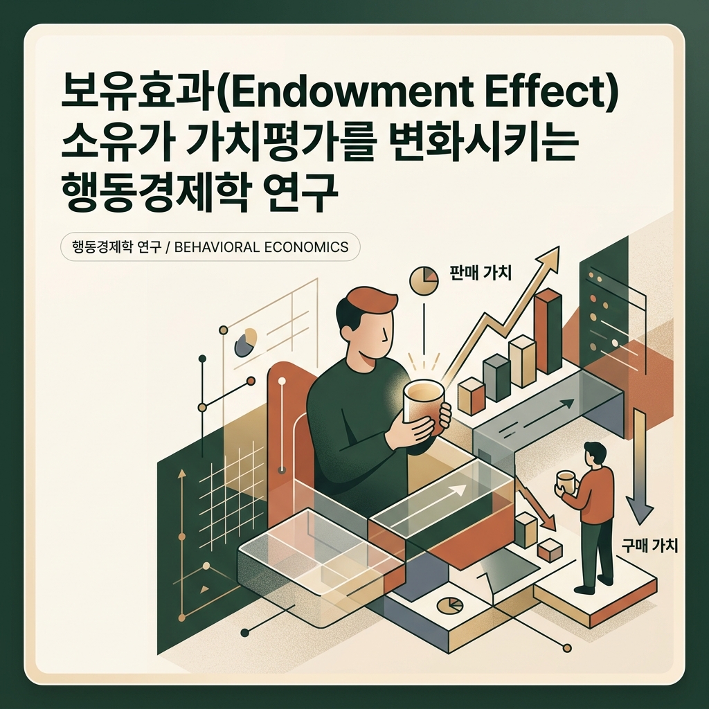 내 것이 되면 같은 물건을 더 높게 평가하게 되는 보유효과를 표현한 대표 이미지