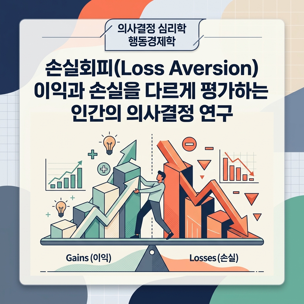 이익보다 손실을 더 크게 느끼는 손실회피를 표현한 대표 이미지