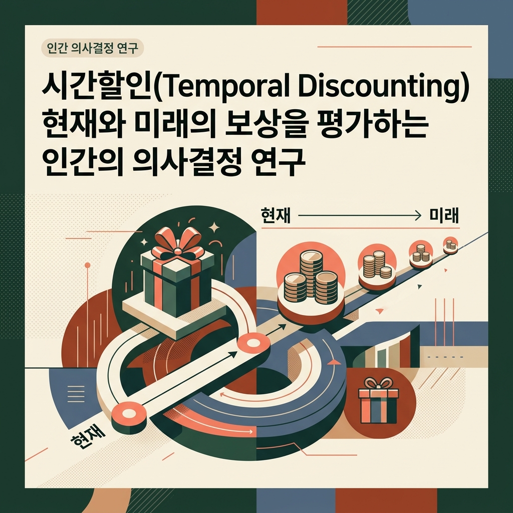 미래의 보상일수록 가치를 낮게 평가하는 시간 할인을 표현한 대표 이미지