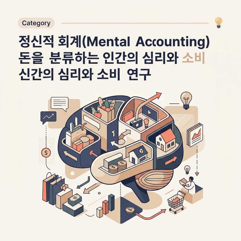 돈을 용도별로 나누어 판단하는 정신적 회계를 표현한 대표 이미지